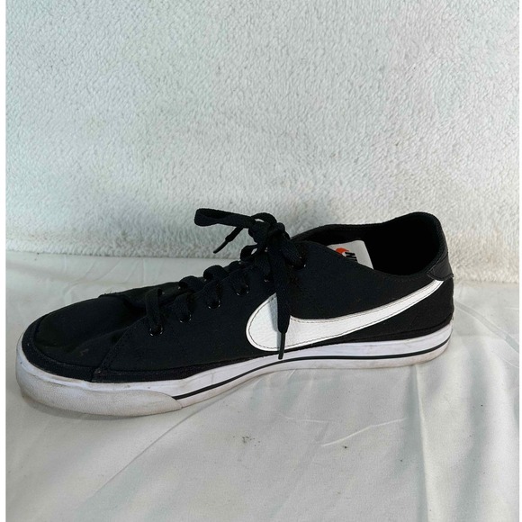 Nike Court Legacy Canvas Black White Sneakers Tennis Shoes Casual Size 11 - Picture 6 of 15